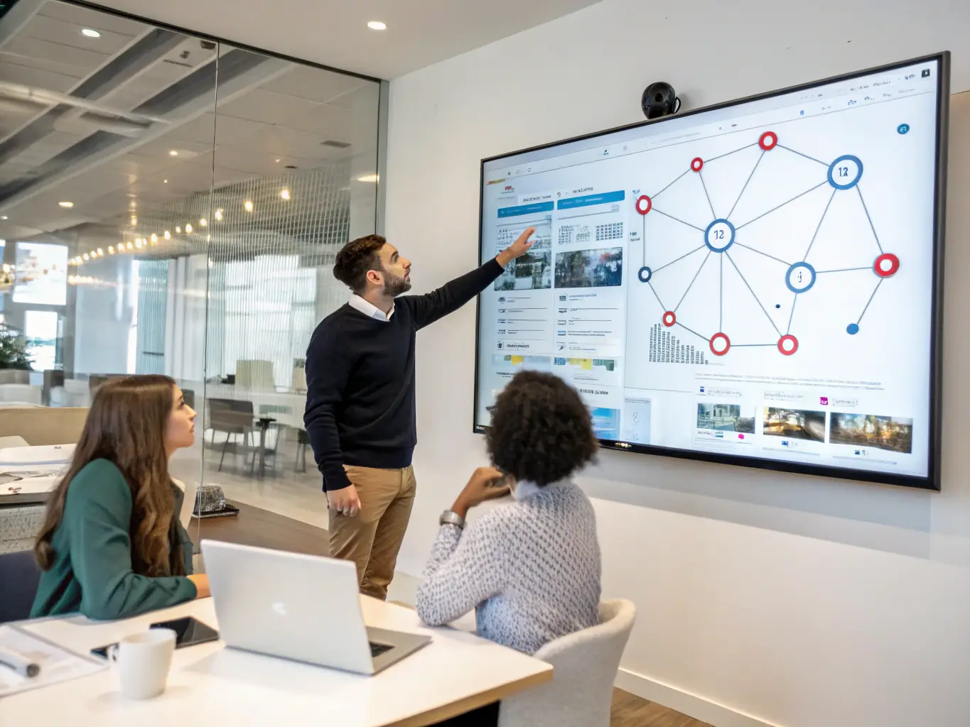 A visual representation of a website's architecture being optimized for search engines, highlighting the technical SEO aspects of Intel Matrix AI's services.