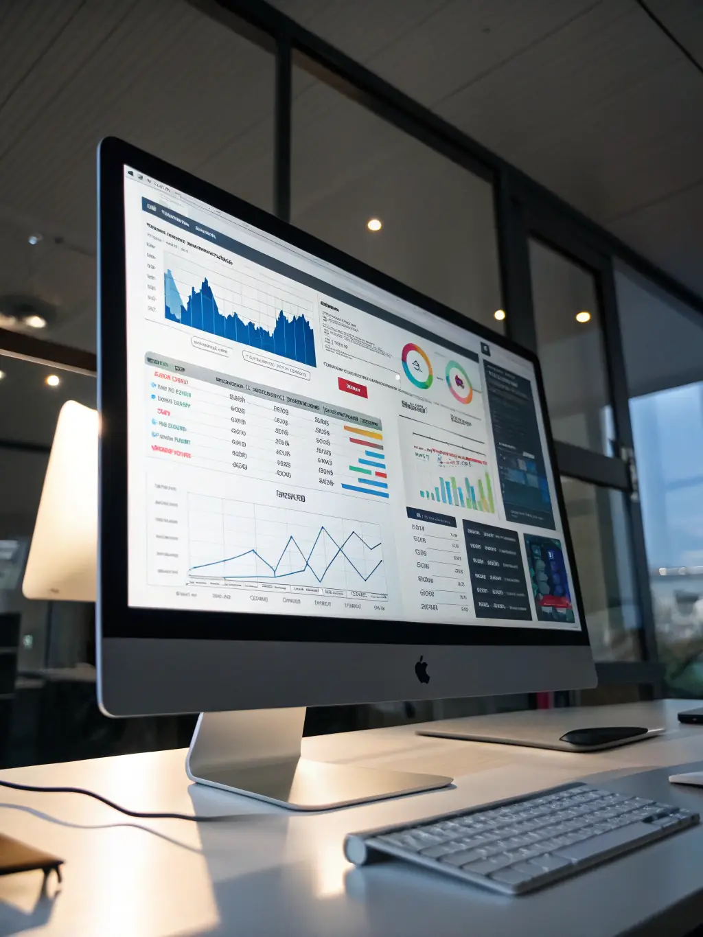 A dashboard displaying real-time analytics and performance metrics for a client's SEO campaign, showcasing key indicators such as rankings, traffic, and conversions.