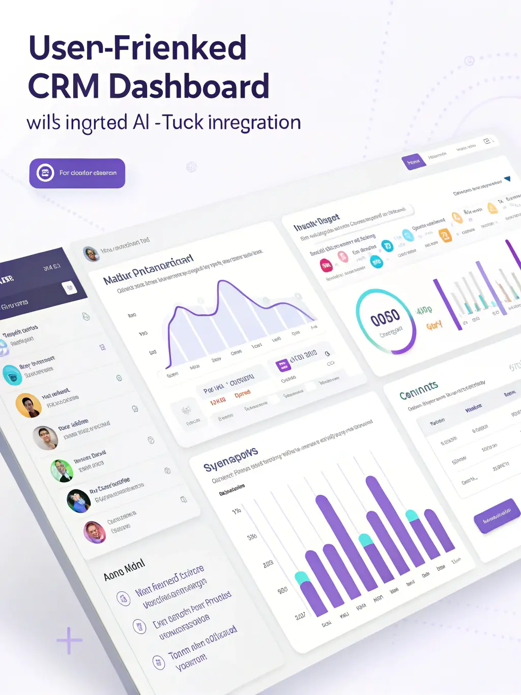 A visual representation of data flowing seamlessly between a CRM platform and various AI-powered modules, highlighting real-time synchronization and automated data entry.