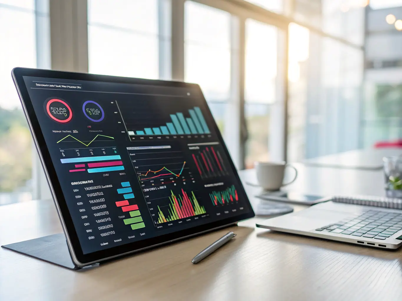 A digital dashboard displaying automated workflows, showcasing real-time data and process optimization.